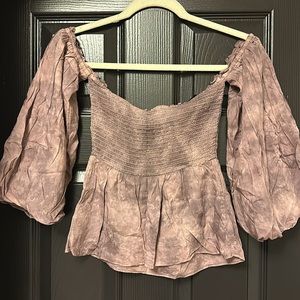American Eagle Tie Dye XS Off Shoulder Top